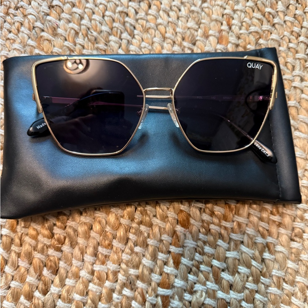 Quay Australia Black and Gold Sunglasses